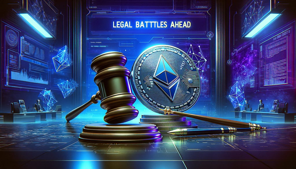 Ethereum-coin-gavel-signifying-legal-battles